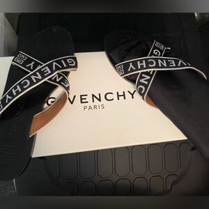 Givenchy Black Logo Strap Sandals